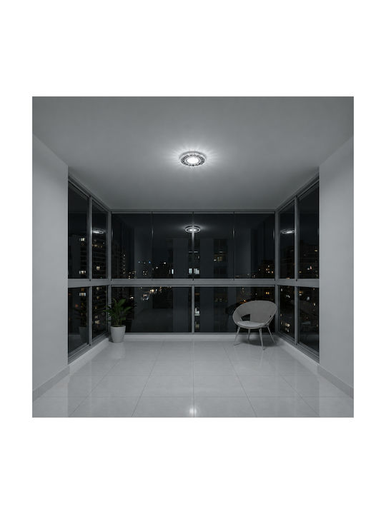 Alista Home Spot Rotund Din Sticlă Încorporat Cu LED RGB Alb