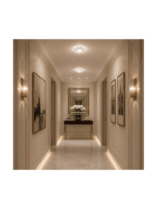 Alista Home Spot Rotund Din Sticlă Încastrat Cu LED Încorporat RGB Alb