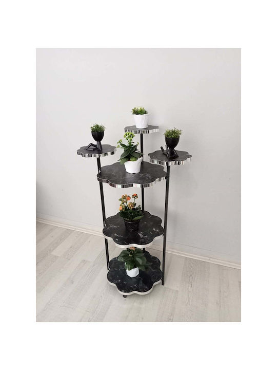 SteweHome Διακοσμητικό Βάζο Μαρμάρινο Μαύρο Y90cm