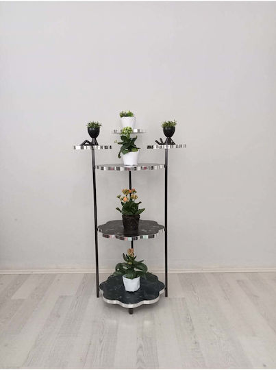 SteweHome Vază Decorativă Din Marmură Neagră Y90cm