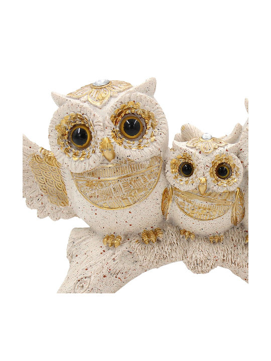 Keskor Figurină Decorativă Bufniță Din Polirosină 23x10x14cm