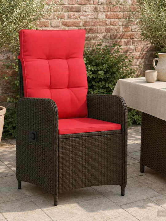 Gartenstühle Rattan Braune mit Kissen