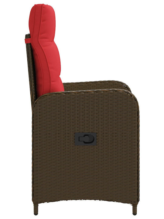 Gartenstühle Rattan Braune mit Kissen