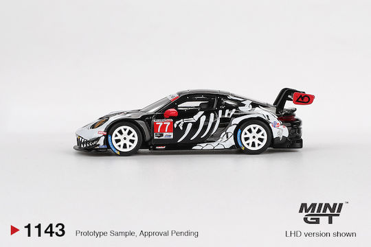 Model Mașină Porsche 911 992 GT3 R #77 GTD Pro AO Racing Petit Le Mans 2025 Scara 1:64 Mini GT MGT01143-L