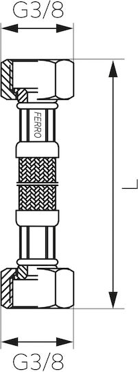 Verbindungsschlauch L-80 cm 3/8" x 3/8"