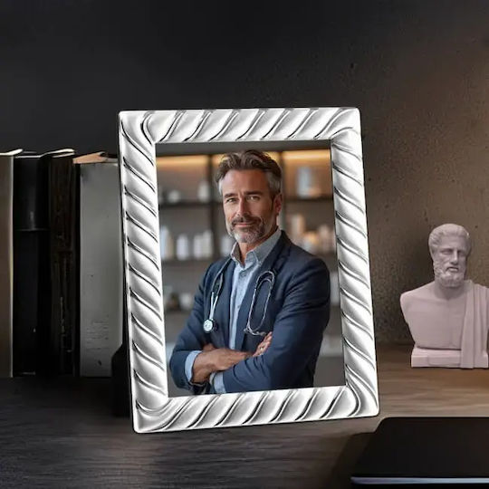Κορνίζα με Ασημί Πλαίσιο Επάργυρη 15x20
