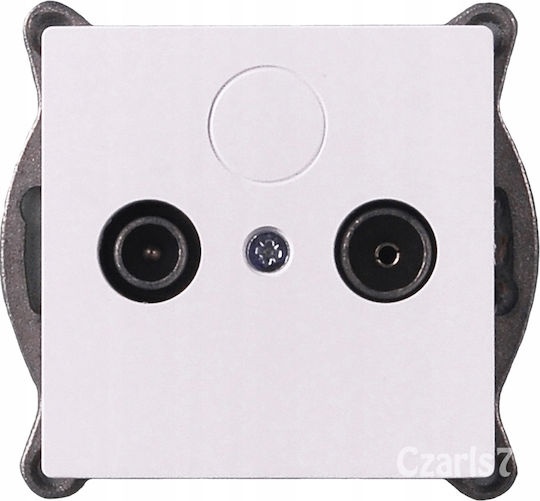 Rtv Antenna Socket Terminal 6 Db White Flush-mounted 1 Pc
