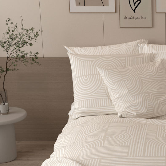 Charalambidis Textiles Шалтета Едноспално От Памук И Полиестер Бежово 160x220см