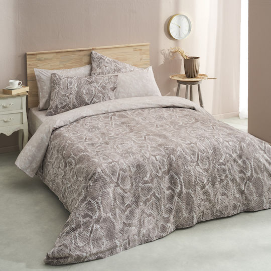 Charalambidis Textiles Шалтета Едноспално от Памук и Полиестер Бежово 160x220см
