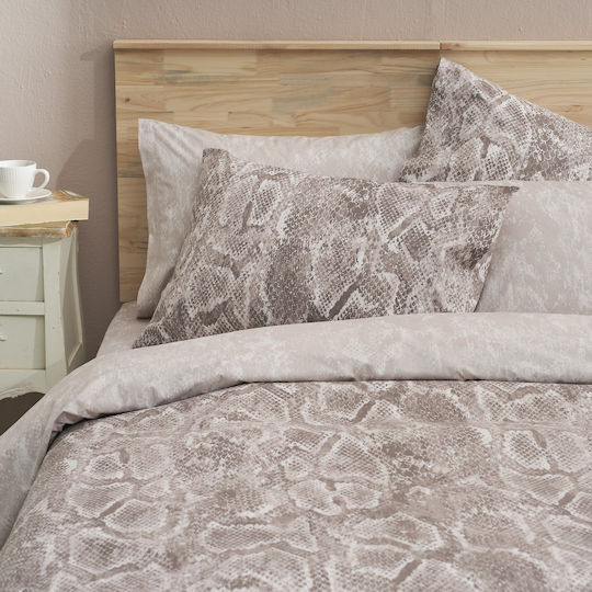 Charalambidis Textiles Шалтета Едноспално от Памук и Полиестер Бежово 160x220см