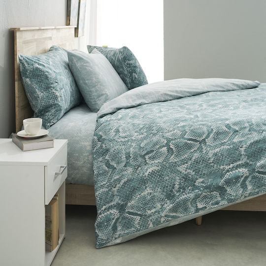 Charalambidis Textiles Шалтета Едноспално От Памук И Полиестер Тюркоазено 160x240см