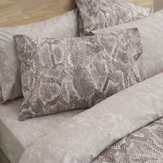 Charalambidis Textiles Шалтета Едноспално от Памук и Полиестер Бежово 160x220см