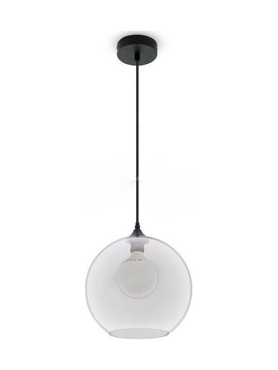 V-TAC Hängelampe Transparent mit Fassung E27 30cm.