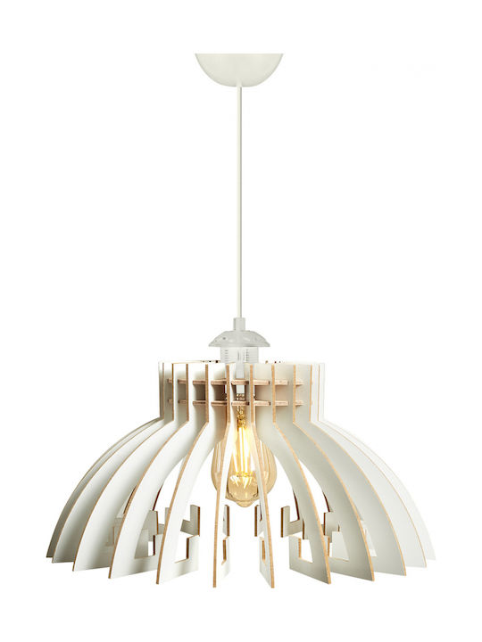 HomeMarkt Pendant Light White with Socket E27 54cm