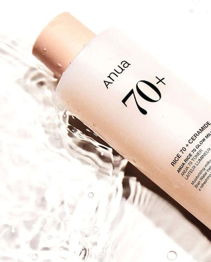 Anua Rice 70 + Ceramide Milky Υγρό Τόνωσης Προσώπου με Ρύζι, Ceramides & Νιασιναμίδη 250ml