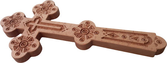 Wooden Carved Cross of Blessing 16.4 x 13 cm