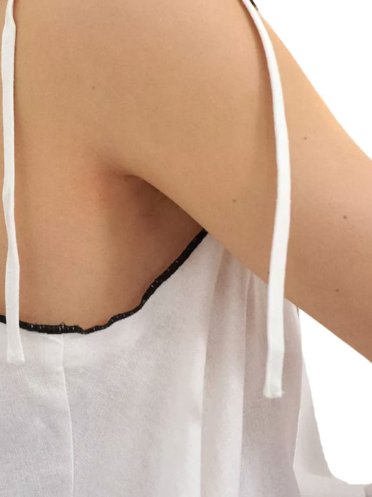 Γυναικείο Lingerie Top Λευκο- Μαυρο