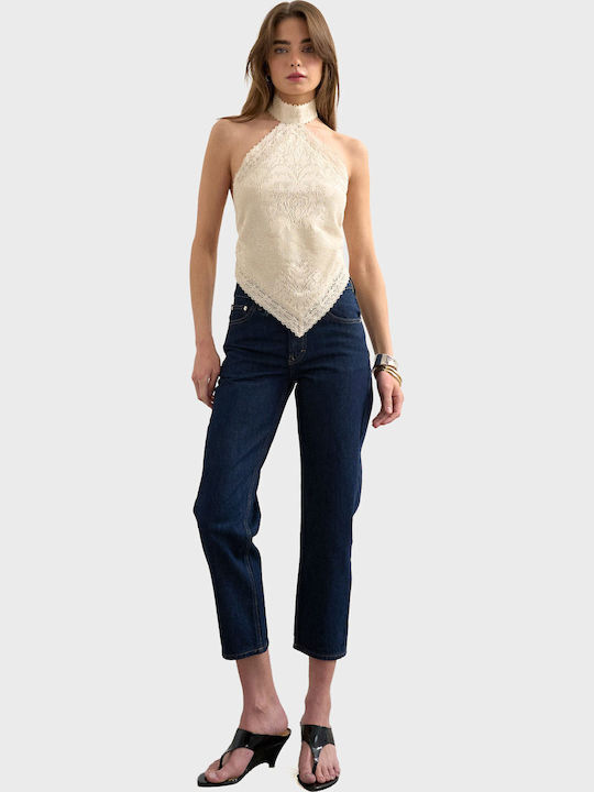 Women's Cotton Sleeveless Blouse Ecru
