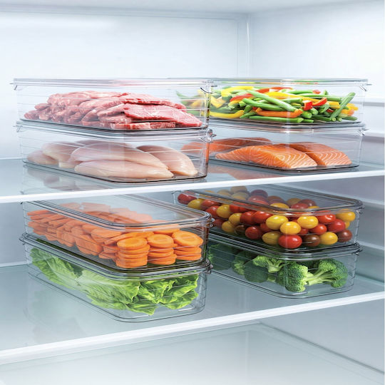 Femmit Set 6 Transparent Airtight Food Containers 1.5l Refrigerator