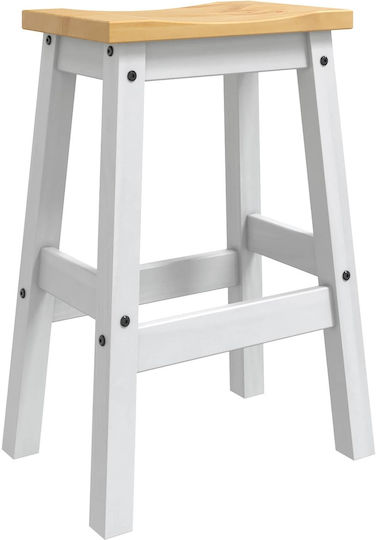 vidaXL Barhocker Aus Holz Weiß 2Stück 44x30x63cm