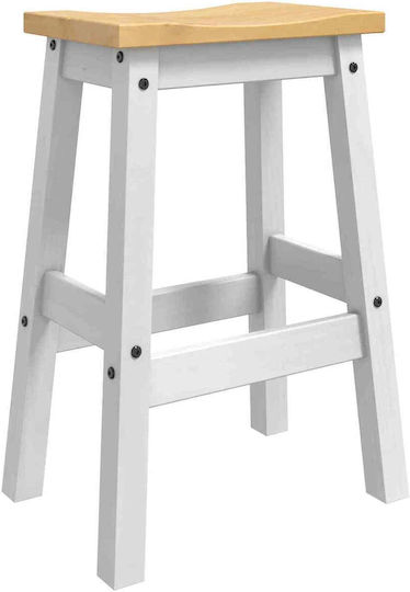 vidaXL Barhocker Aus Holz Weiß 2Stück 44x30x63cm