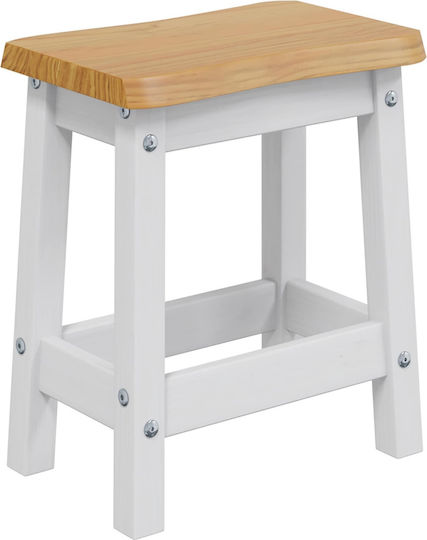 vidaXL Barhocker Hölzernes Weiß 2 Stück 40x29x45,5 cm
