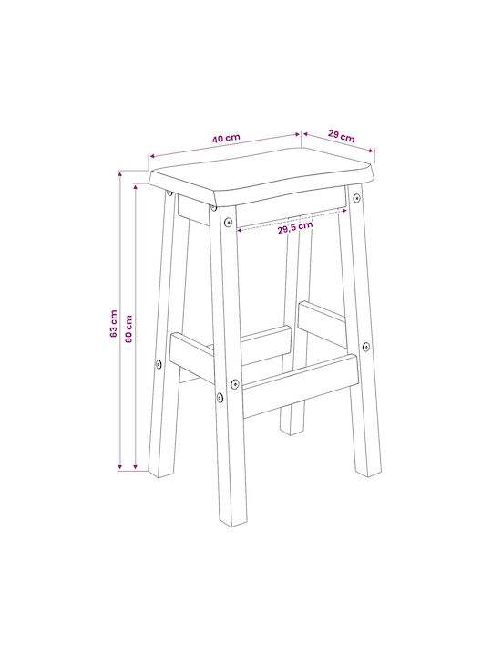 Bar Stools with Backrest Wooden Black 2 Pieces 40x29x63cm