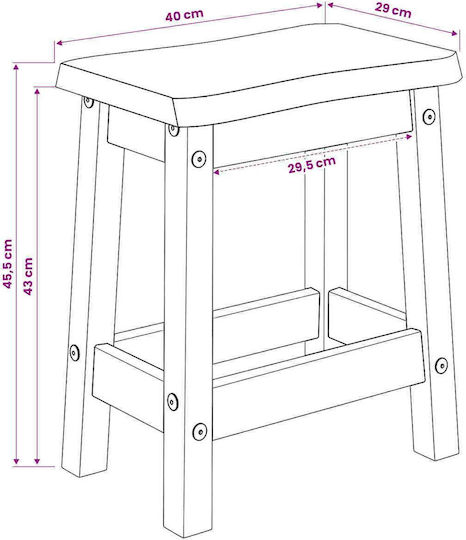 vidaXL Barhocker Hölzernes Weiß 2 Stück 40x29x45,5 cm