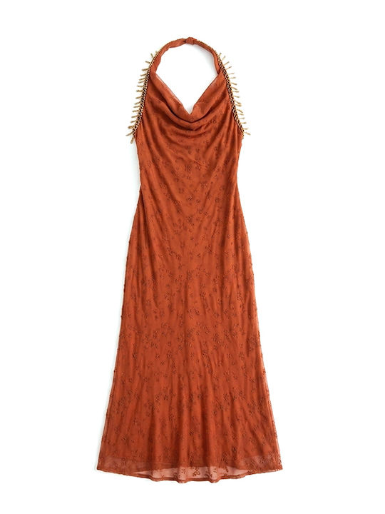 Rochii De Vară Pentru Femei Maxi Rochie Drapată Maro