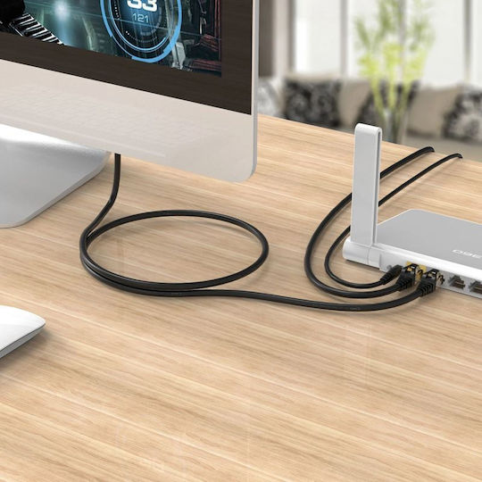 Orico Direct Attach Copper Cat.7 (10Gbps) Καλώδιο Δικτύου Ethernet εξωτερικού χώρου 20m Μαύρο