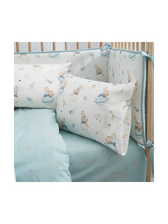Vesta Home Set Baby Cradle Sheets Cotton White 70x125cm 3pcs