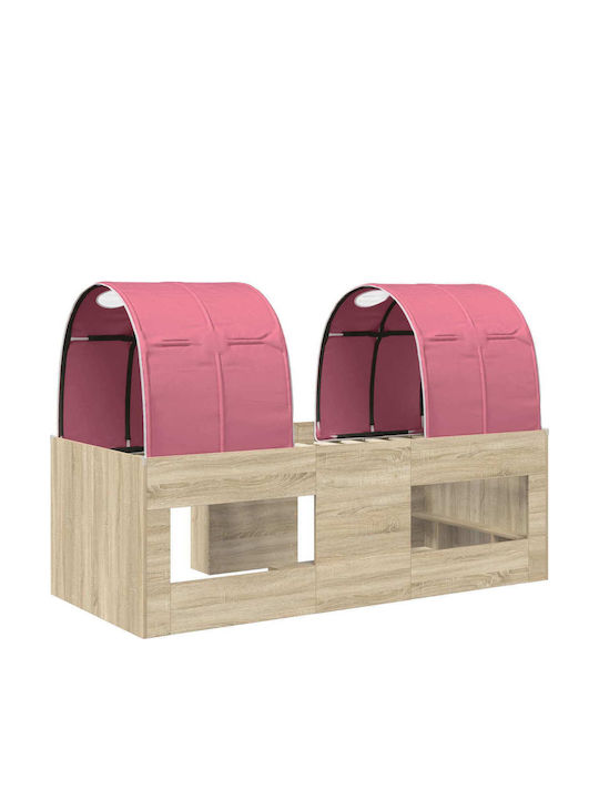 Pat pentru copii Semi Dublu Bej pentru Saltea 203x111cm