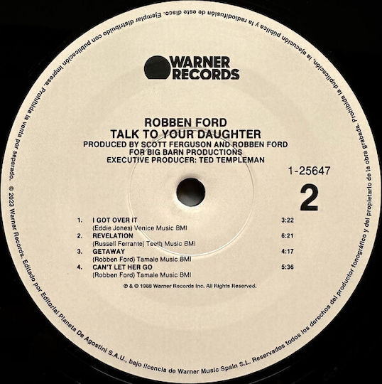 Robben Ford Talk To Your Daughter Vinyl