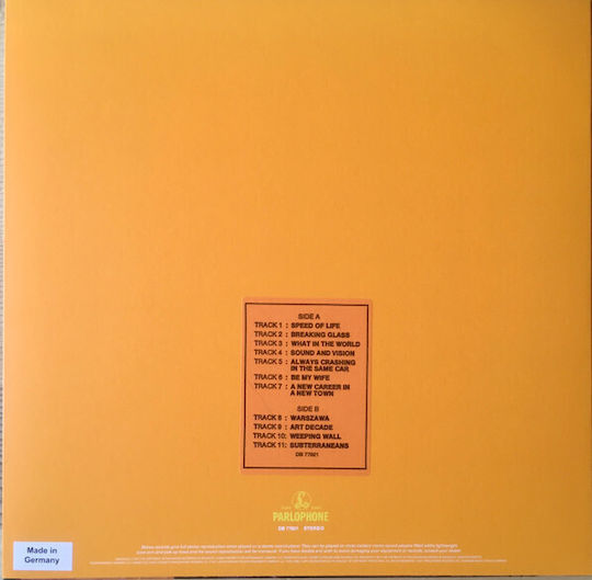David Bowie Low Vinyl