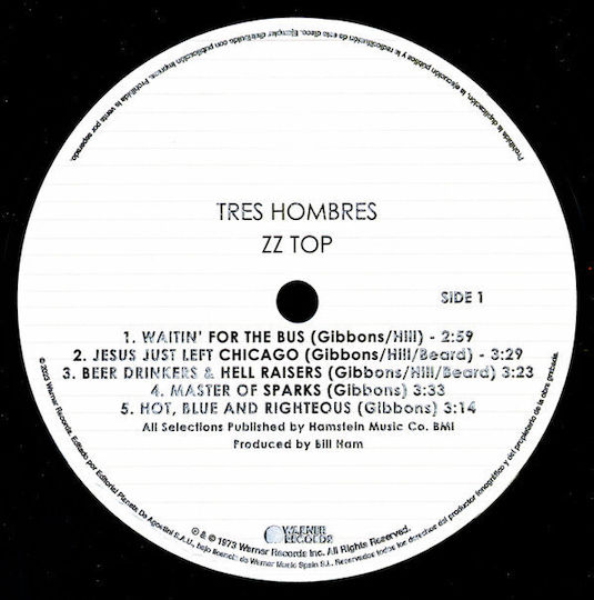 Zz Top Tres Hombres Vinyl