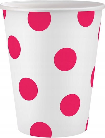Set Teller Becher Servietten Rosa Punkte