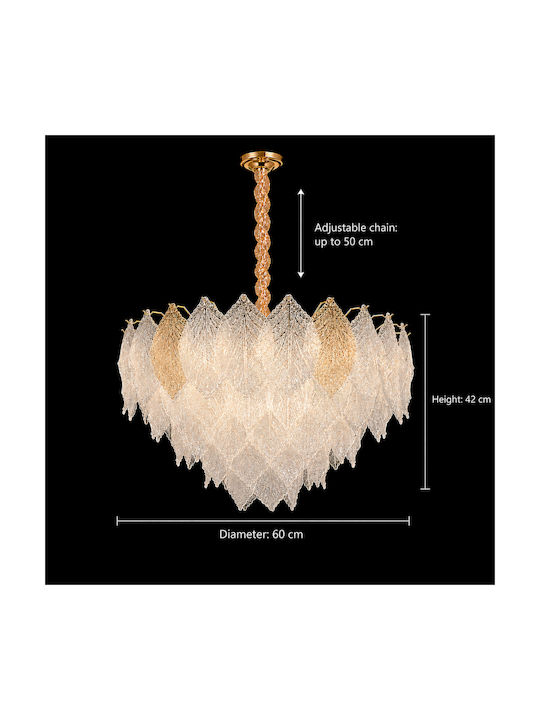 Alista Home Alista Home Kronleuchter 21xE14 Ø80cm mit Kristallen Gold Alista Home Alista Home Kronleuchter 21xE14 Ø80cm mit Kristallen Gold
