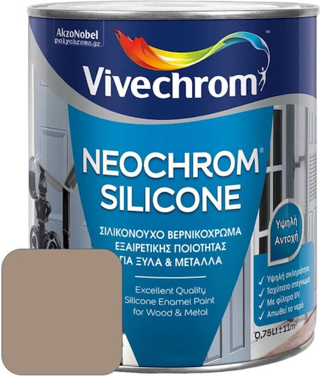 Vivechrom Varnish Colour Solvent Neochrom 0.75lt Brown Clay 94 Shiny