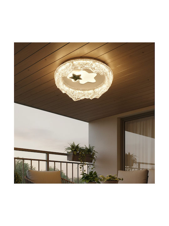 Alista Home Πλαφονιέρα Οροφής Λευκή με Ενσωματωμένο LED