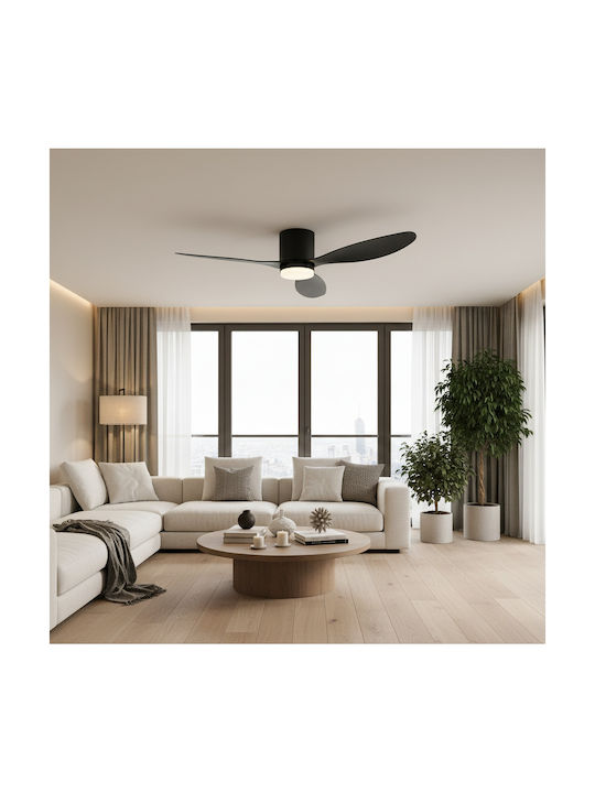 Alista Home Plafonieră de Tavan Neagră cu LED Integrat și Telecomandă