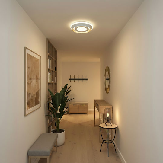 Alista Home Πλαφονιέρα Οροφής Λευκή με Ενσωματωμένο LED