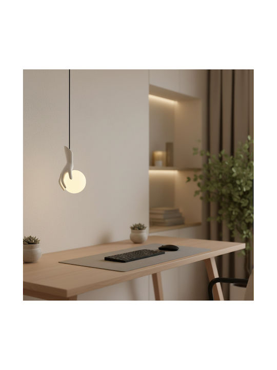 Alista Home White Pendant Ceiling Light 13x120cm