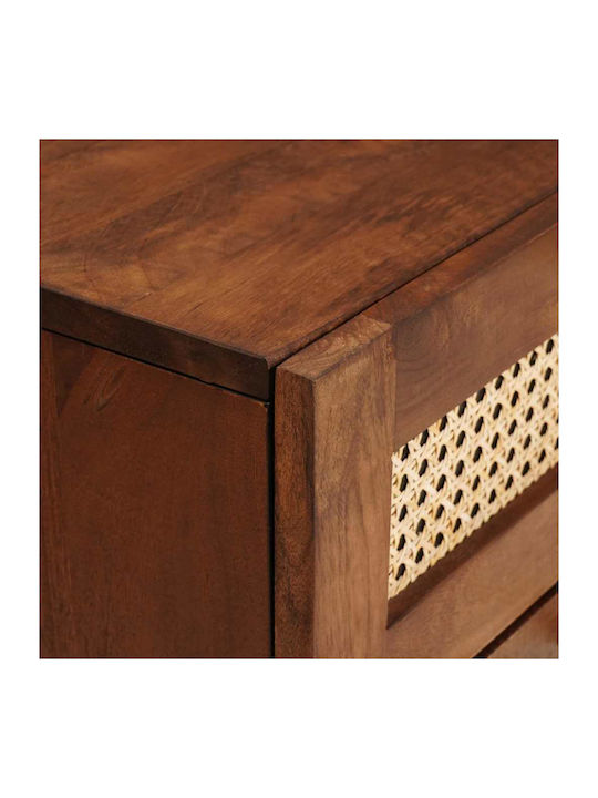 Κομοδίνα Ξύλινα Καφέ 2τμχ 40x33.5x46cm