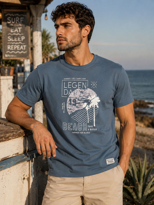T-shirt Πετρολ