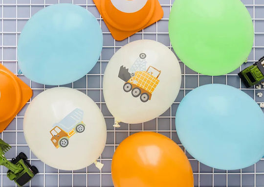 Latex Balloons Construction Excavator Dump Truck 5pcs
