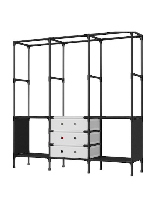 Κρεμάστρα Δαπέδου από Μέταλλο Μαύρη 122x41x188cm