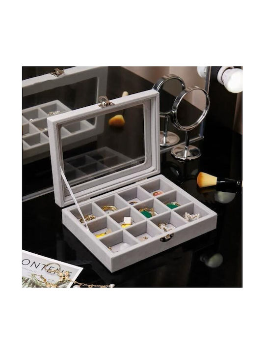 Herzberg Glas Schmuckkästchen mit Schublade Transparent 20,3x15,2x5cm