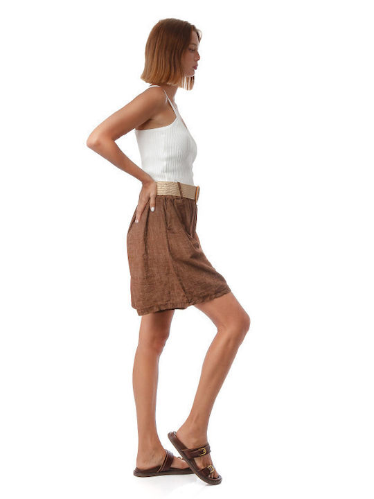 Damen Bermudas Braun