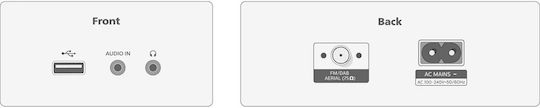 Philips Φορητό Ηχοσύστημα με Bluetooth / Ραδιόφωνο / USB Μαύρο