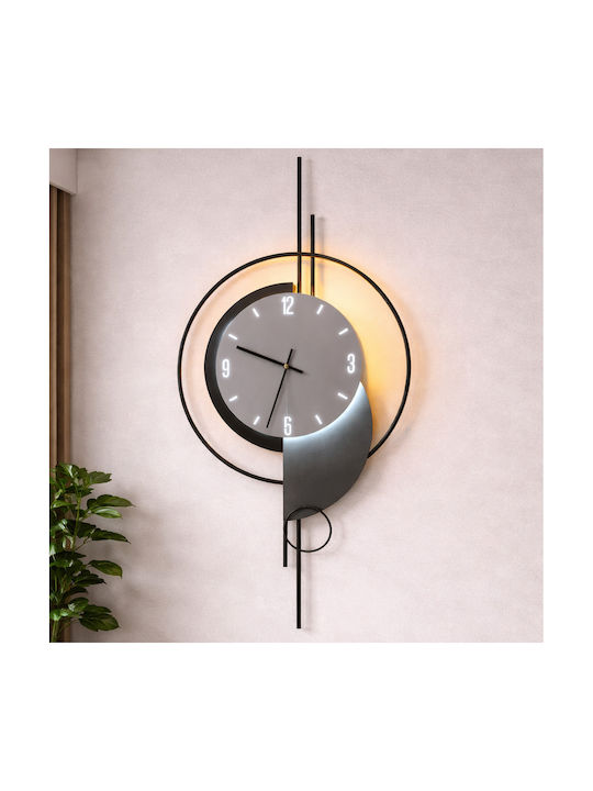 Alista Home Ceas de Perete Negru 80x40cm
